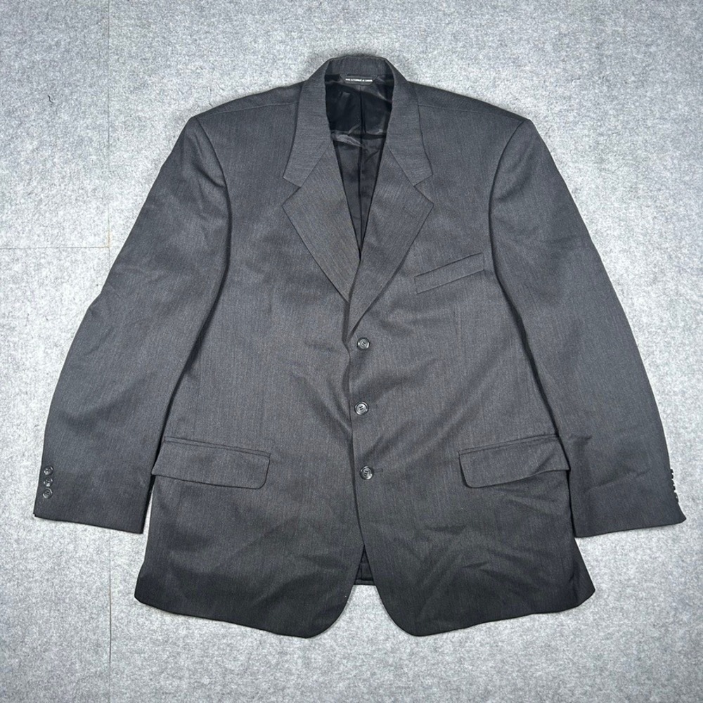 Christian Dior Blazer Men XL Grey Vintage Wool Silk Blend Suit Jacket Luxury